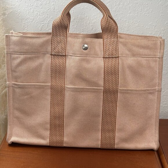 HERMES Toile Fourre-Tout MM - Picture 1 of 10